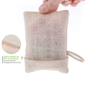 Natural jute soap saver bag