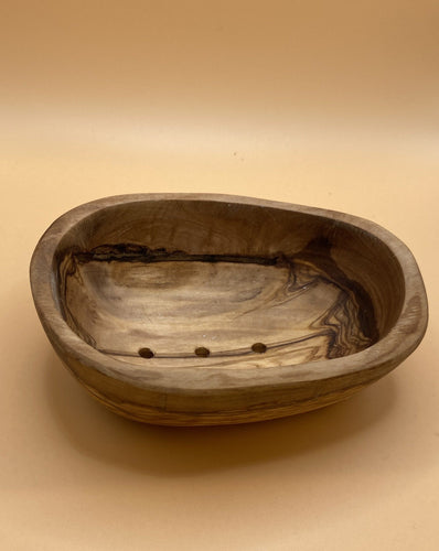 Beautiful and practical olive wood soap dish