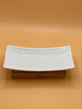 Load image into Gallery viewer, Soap dish (porcelan and olive wood)
