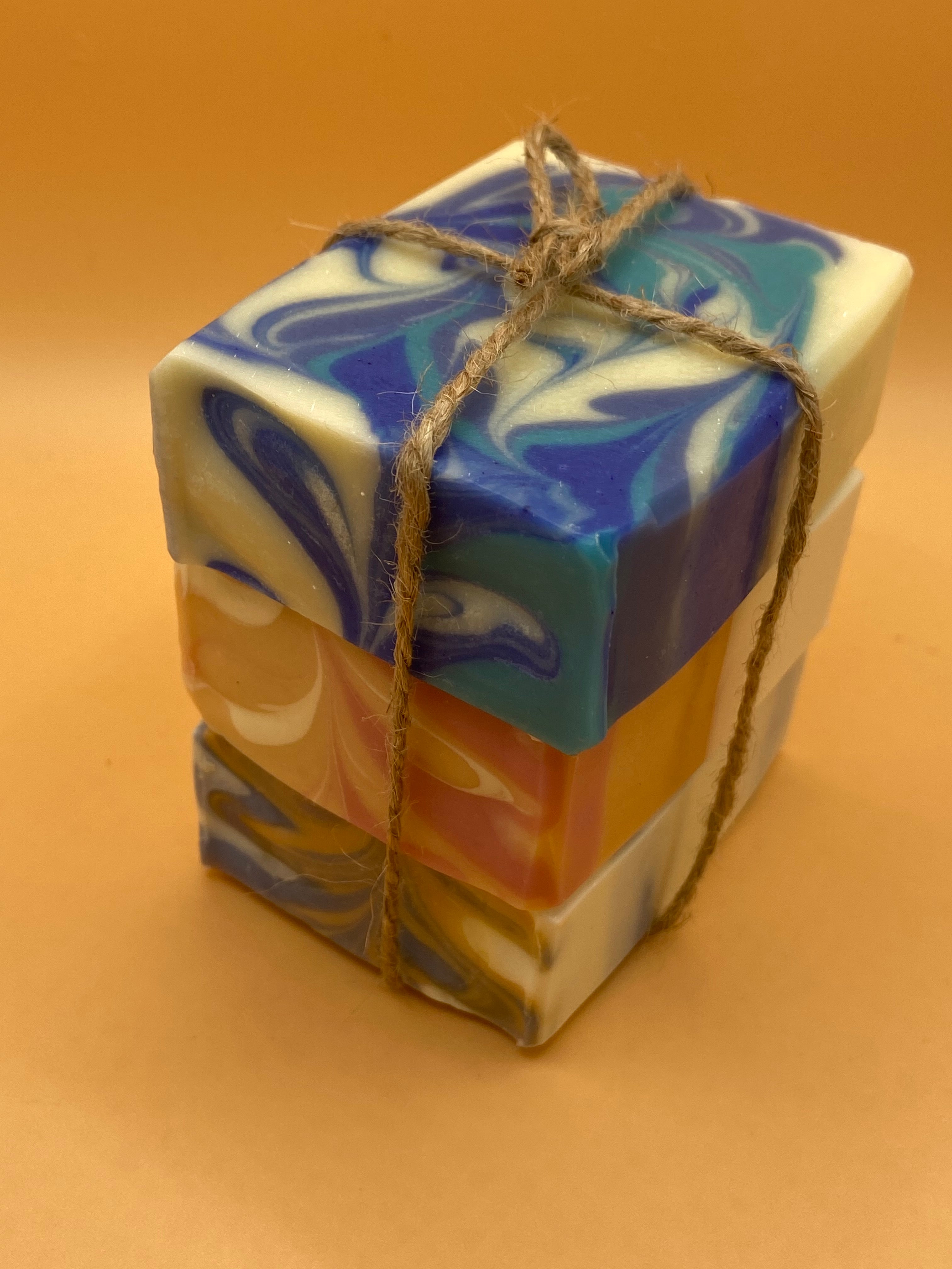 3 soap bars wrapped together