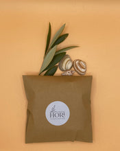 Load image into Gallery viewer, Lavender soap wrapped in brown paper bag
