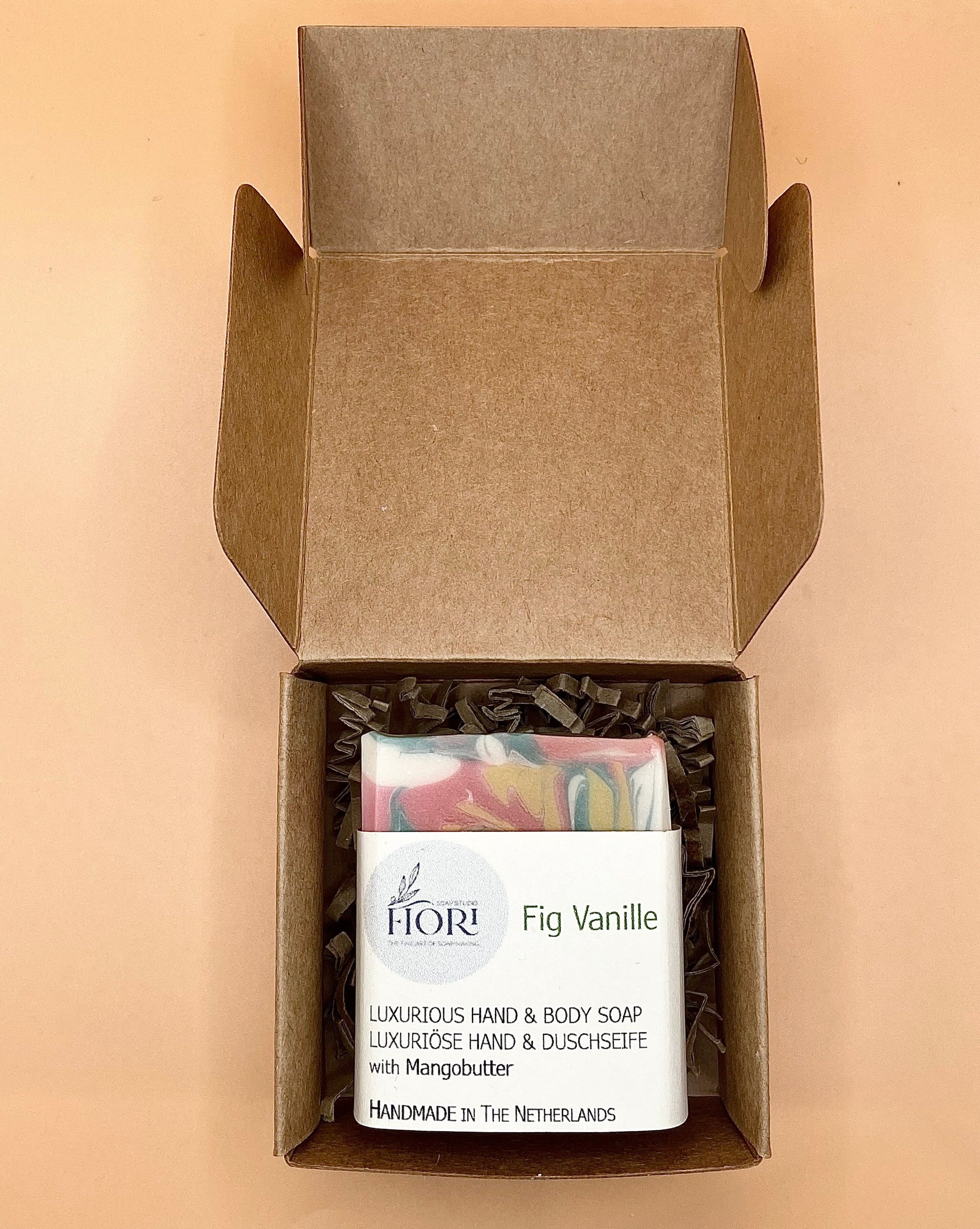 Fig-Vanille Soap packaged in Karton box