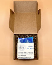 Load image into Gallery viewer, Handmade soap called &quot;Gone to the beach&quot;  is packaged in a Kraft paper box which is one of the 2 packaging options available for online orders. It is a handmade soap with only high quality ingredients. Very good for your skin and with a rich lather. Good for everyday use.
